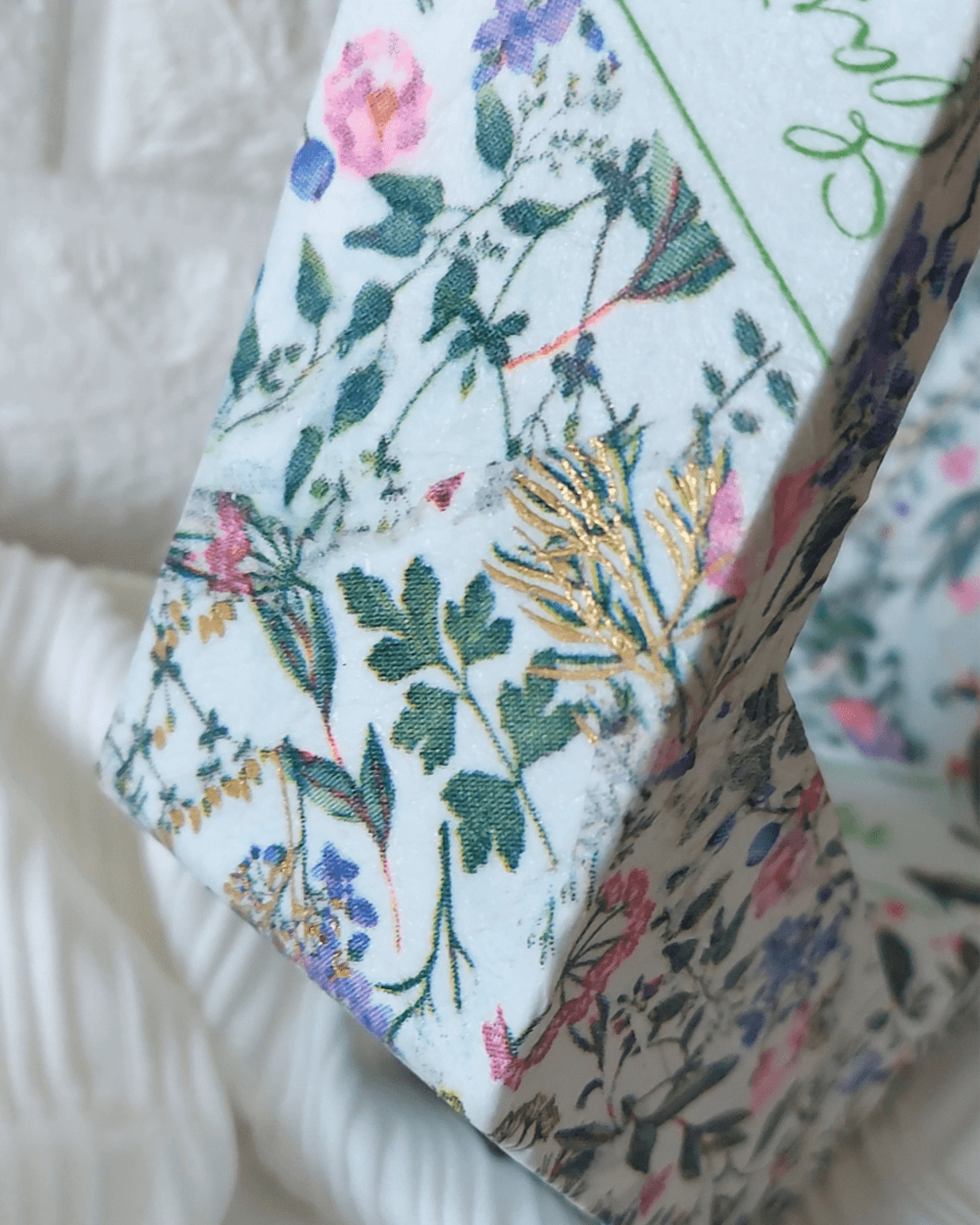 Quemador Hexagonal- Estampado floral base blanca - 2